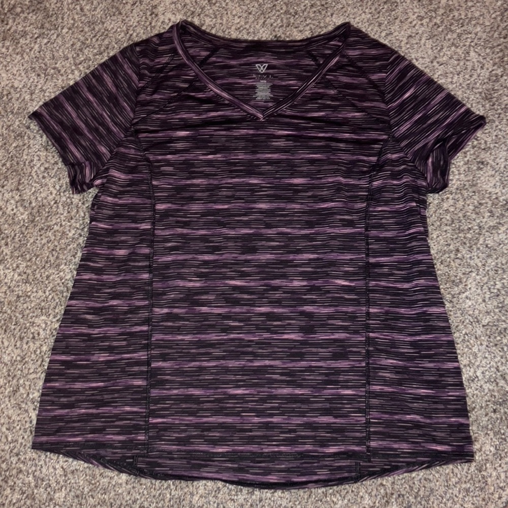 Purple & Black Active Tee